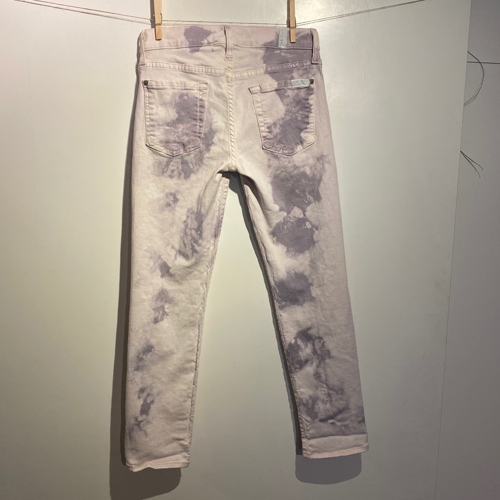 7 For All Mankind Purple Tie Dye Jeans - Size 25 - Picture 3 of 6